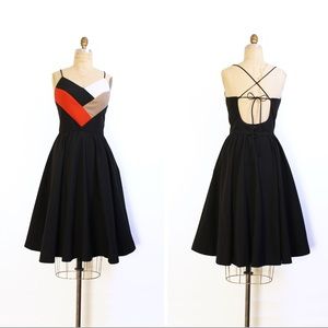 SOLD // 1970s chevron sun dress